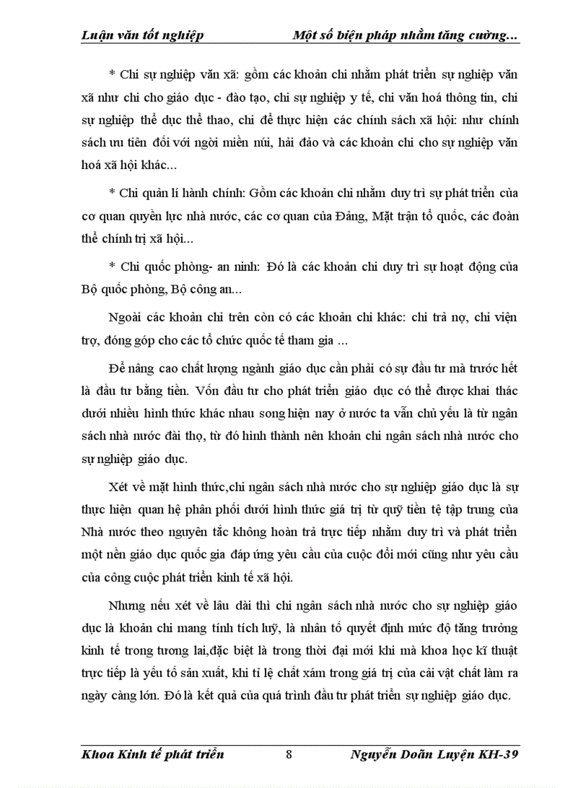 image for page Biện pháp nhằm tăng cường quản lý NSNN cho sự nghiệp giáo dục trên địa bàn Hà Nội đến năm 2005