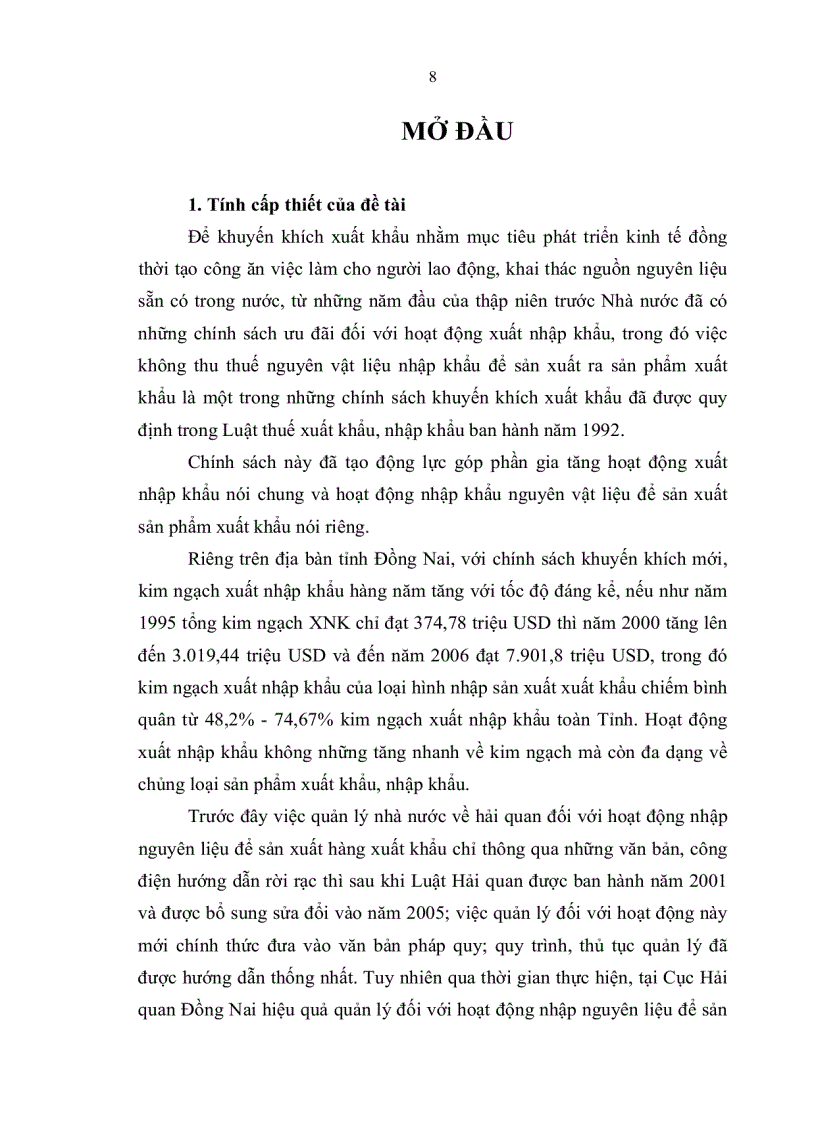 image for page Quản lý nhà nước về hải quan đối với hoạt động nhập sản xuất xuất khẩu trên địa bàn tỉnh Đồng Nai trong bối cảnh hội nhập kinh tế quốc tế