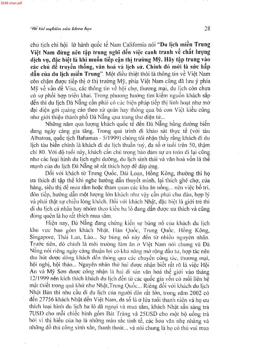 image for page Nghiên cứu phát triển các loại hình và hoạt động dịch vụ du lịch trên địa bàn thành phố Đà Nẵng