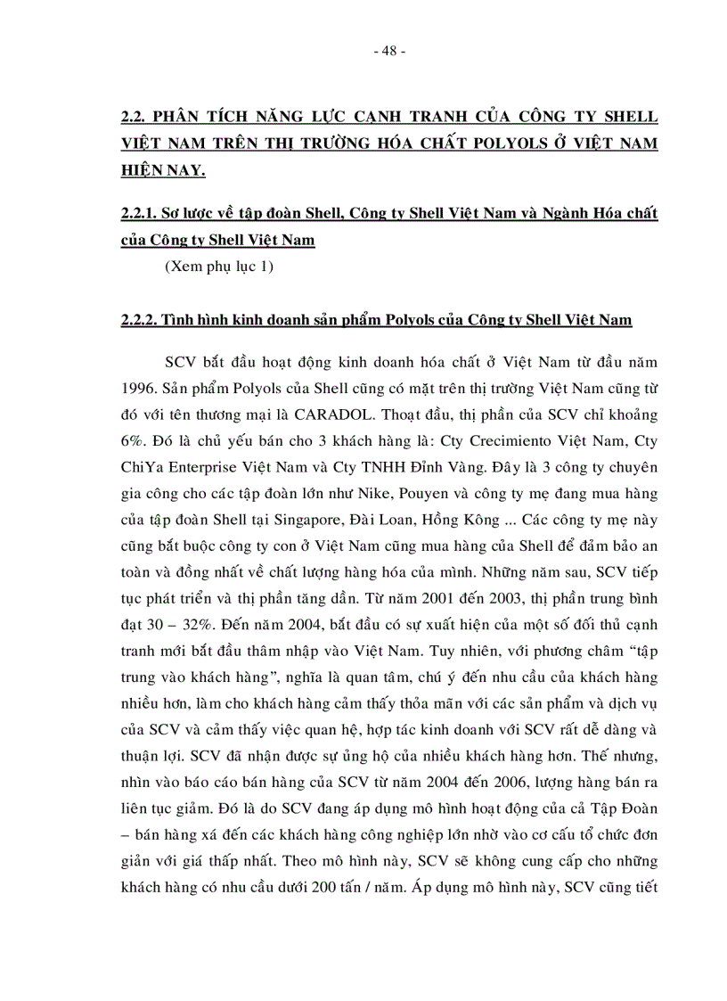 image for page Nâng cao năng lực cạnh tranh của công ty Shell Việt Nam trên thị trường hóa chất Polyols ở Việt Nam