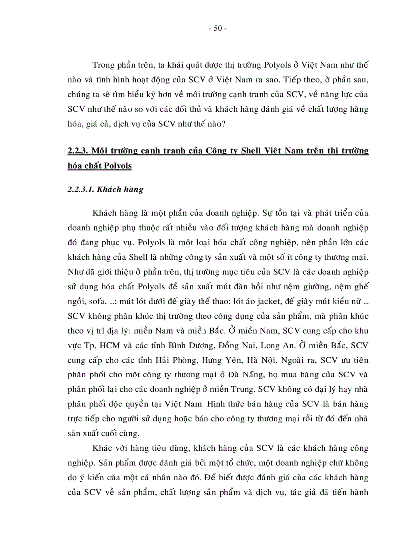 image for page Nâng cao năng lực cạnh tranh của công ty Shell Việt Nam trên thị trường hóa chất Polyols ở Việt Nam