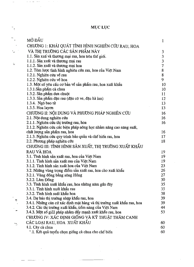 image for page Nghiên cứu ứng dụng các giải pháp khoa học công nghệ và thị trường để phục vụ chương trình xuất khẩu rau và hoa
