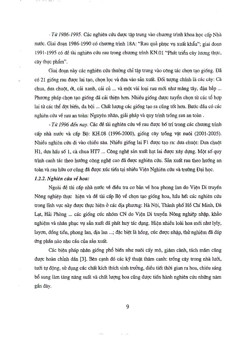 image for page Nghiên cứu ứng dụng các giải pháp khoa học công nghệ và thị trường để phục vụ chương trình xuất khẩu rau và hoa