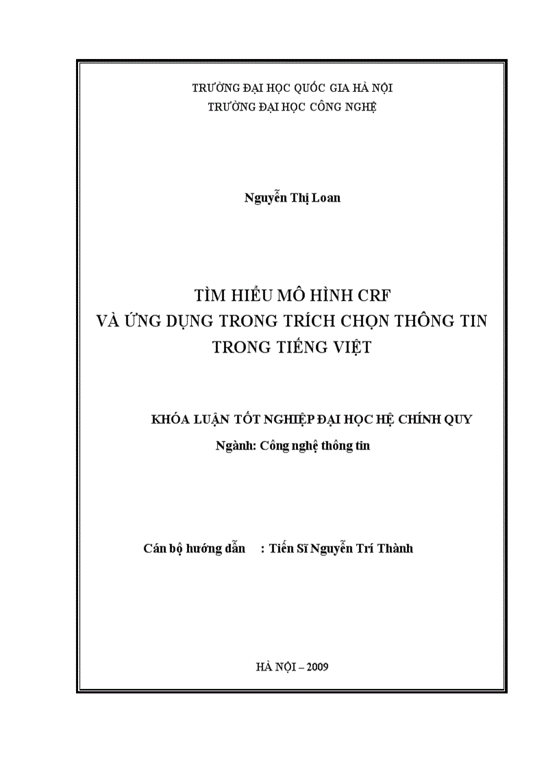 image for page Tìm hiểu mô hình crf và ứng dụng trong trích chọn thông tin trong tiếng việt