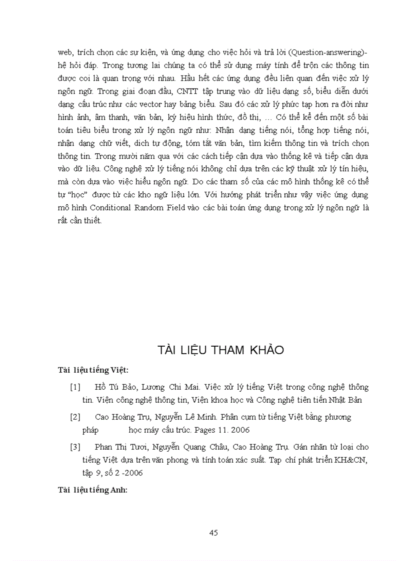 image for page Tìm hiểu mô hình crf và ứng dụng trong trích chọn thông tin trong tiếng việt