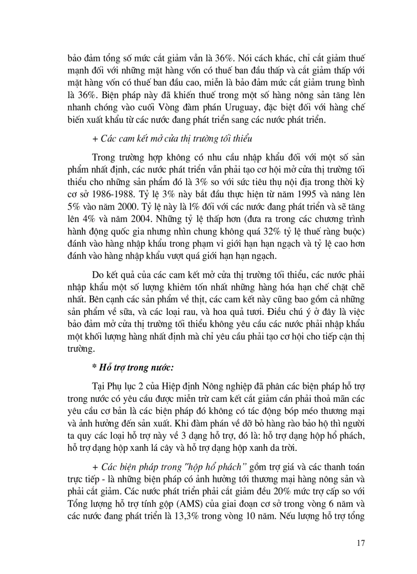 image for page Hoàn thiện các biện pháp phi thuế quan để bảo hộ một số nông sản chủ yếu của nước ta phù hợp với thông lệ quốc tế