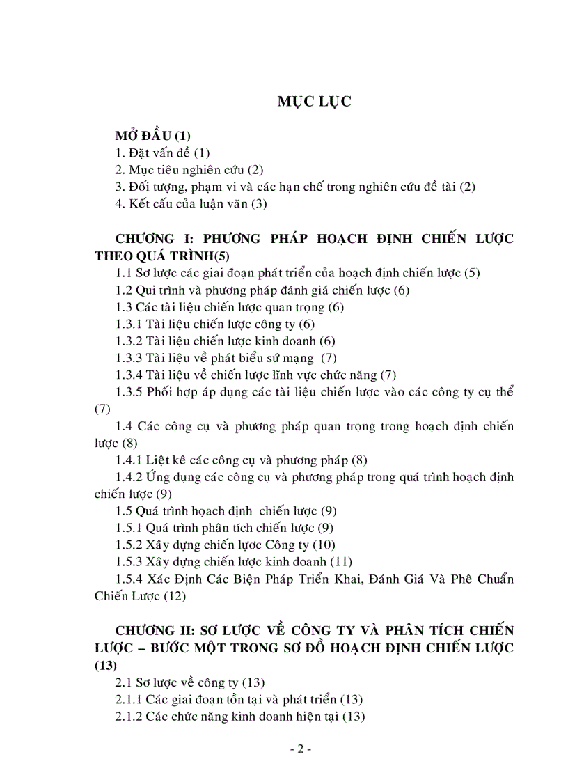 image for page Xây dựng chiến lược kinh doanh giai đoạn 2007 2015 của công ty cổ phần xuất nhập khẩu tổng hợp II hoạch định chiến lược theo quá trình