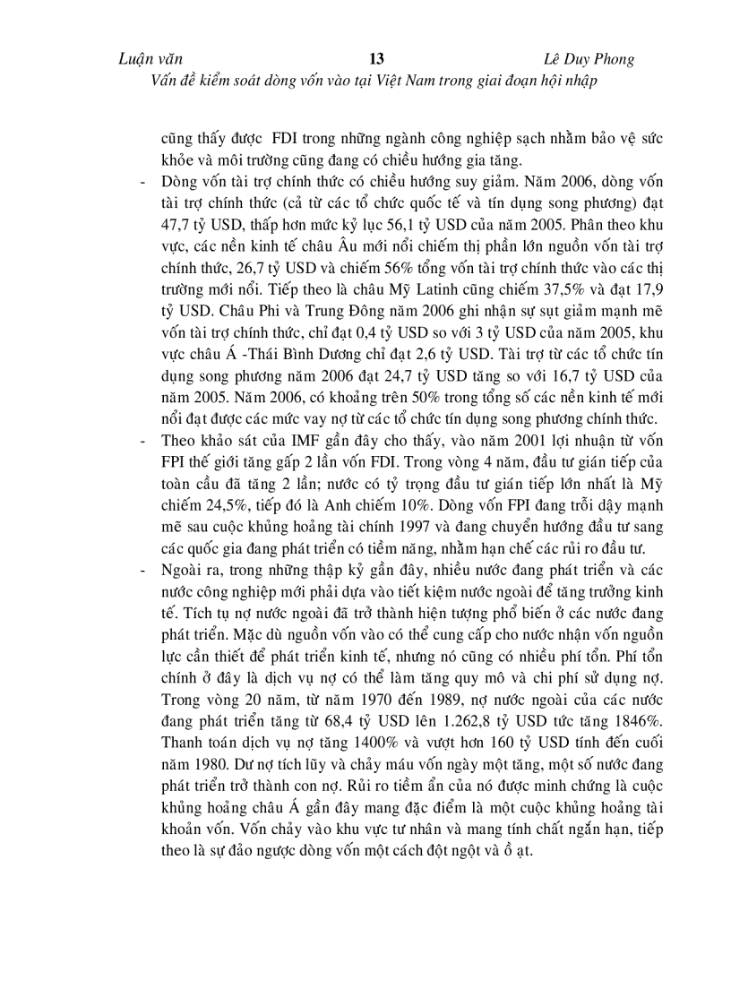 image for page Vấn đề kiểm soát dòng vốn vào tại Việt Nam trong giai đoạn hội nhập