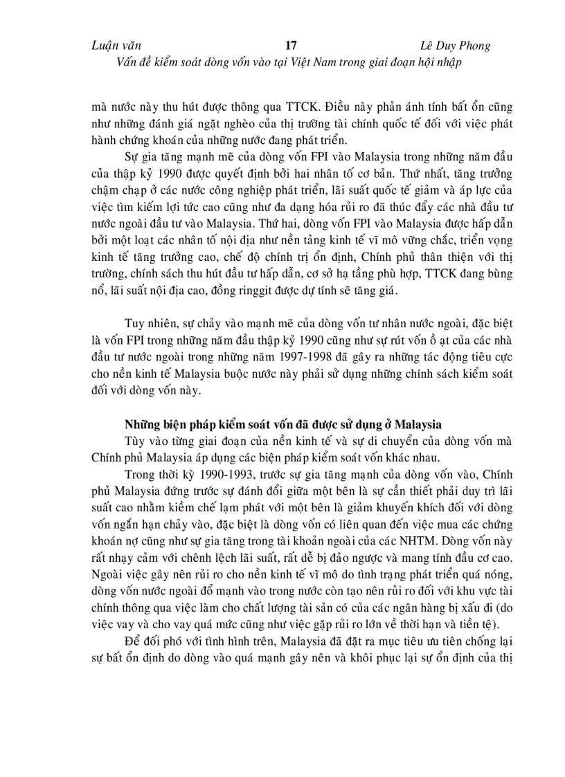 image for page Vấn đề kiểm soát dòng vốn vào tại Việt Nam trong giai đoạn hội nhập