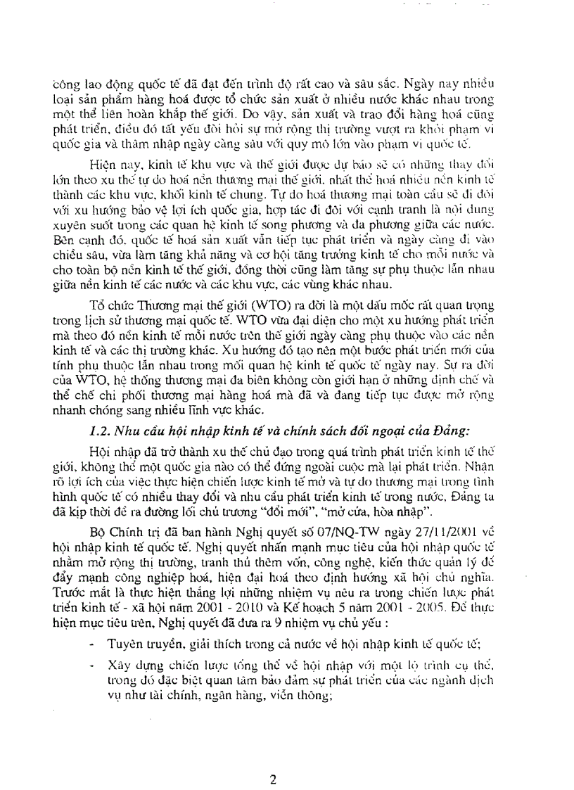 image for page Một số vấn đề chủ yếu cần xử lý khi thực hiện các cam kết trong hiệp định thương mại Việt Nam Hoa Kỳ và tiến trình tham gia WTO của Việt Nam