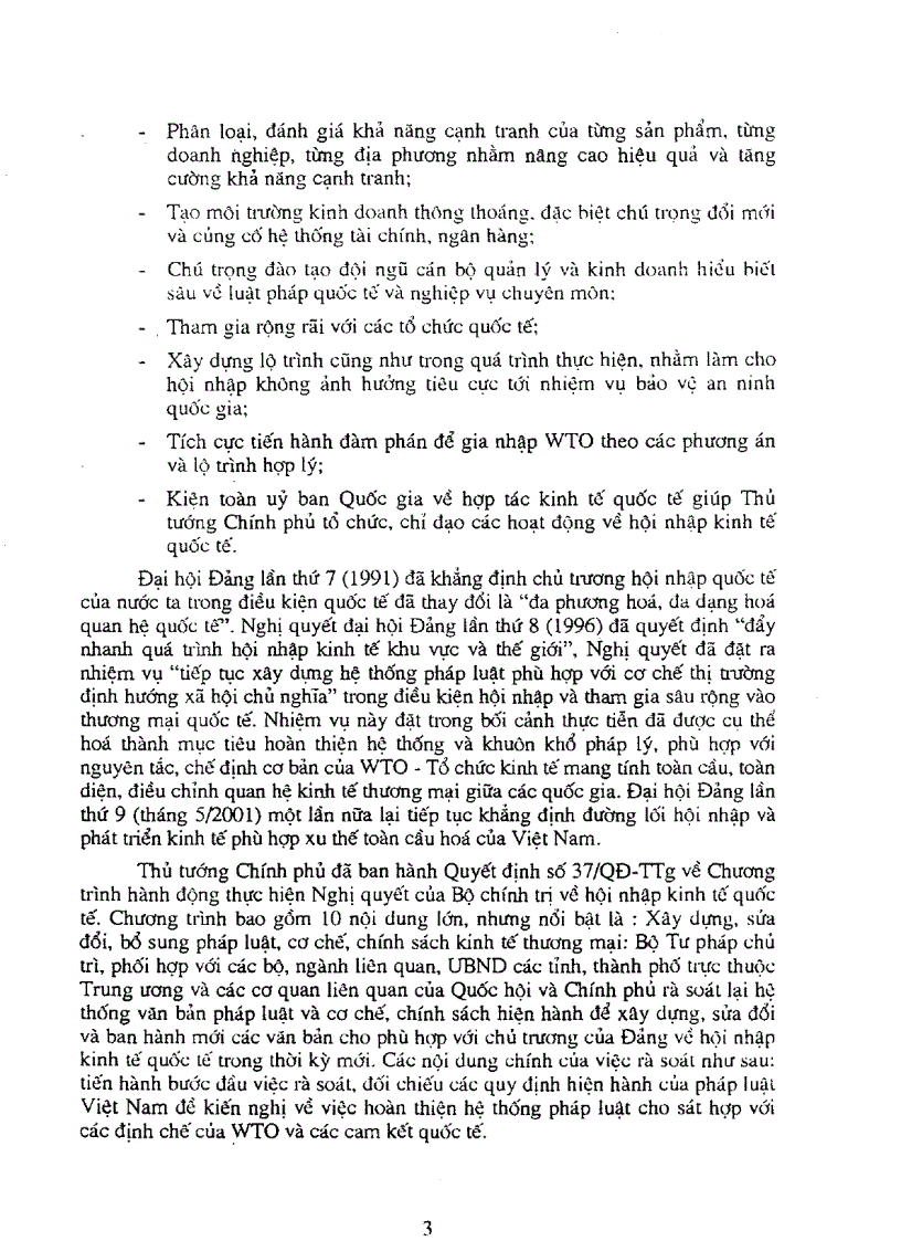 image for page Một số vấn đề chủ yếu cần xử lý khi thực hiện các cam kết trong hiệp định thương mại Việt Nam Hoa Kỳ và tiến trình tham gia WTO của Việt Nam