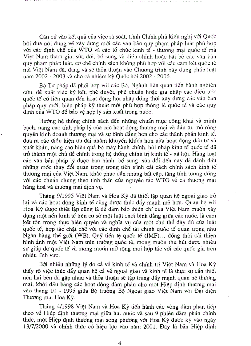 image for page Một số vấn đề chủ yếu cần xử lý khi thực hiện các cam kết trong hiệp định thương mại Việt Nam Hoa Kỳ và tiến trình tham gia WTO của Việt Nam