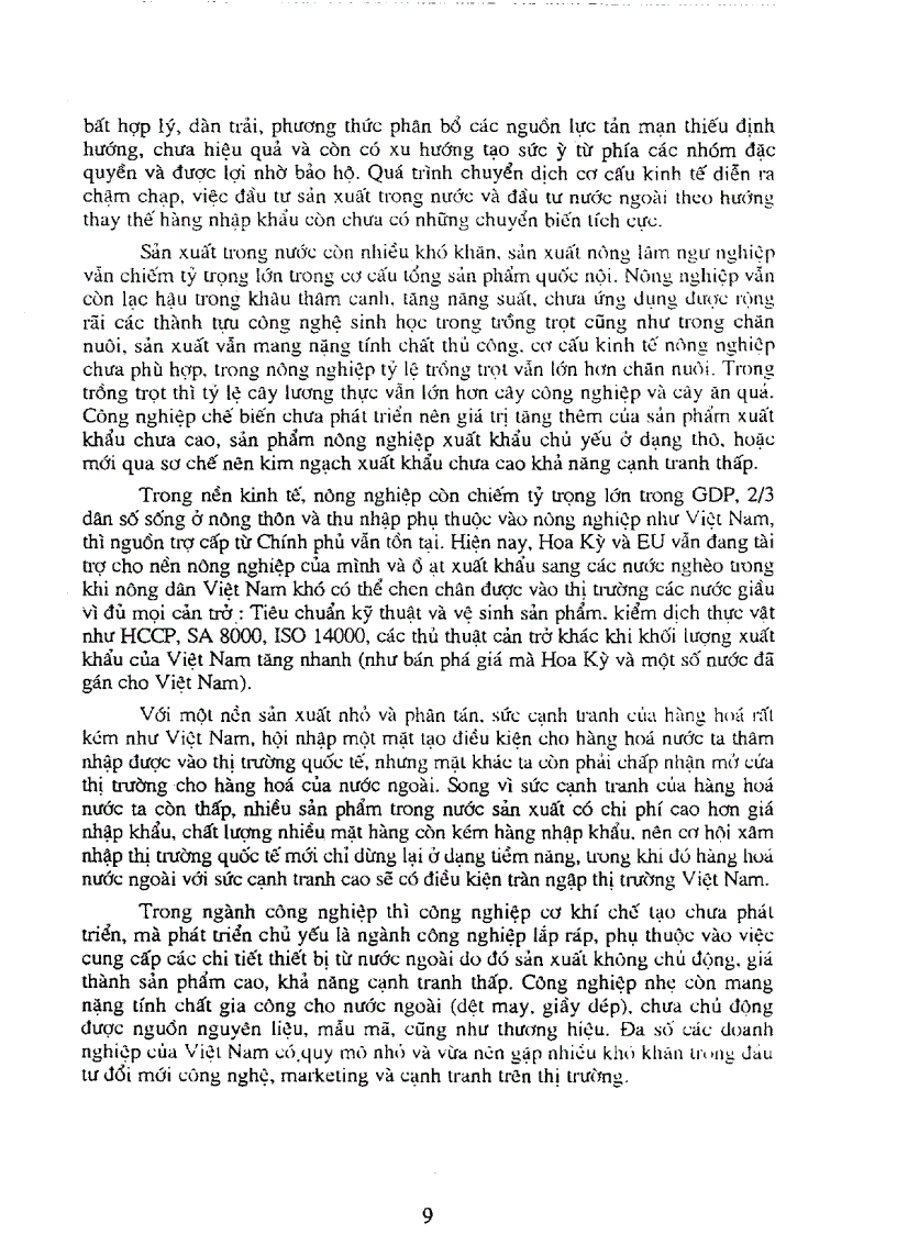 image for page Một số vấn đề chủ yếu cần xử lý khi thực hiện các cam kết trong hiệp định thương mại Việt Nam Hoa Kỳ và tiến trình tham gia WTO của Việt Nam