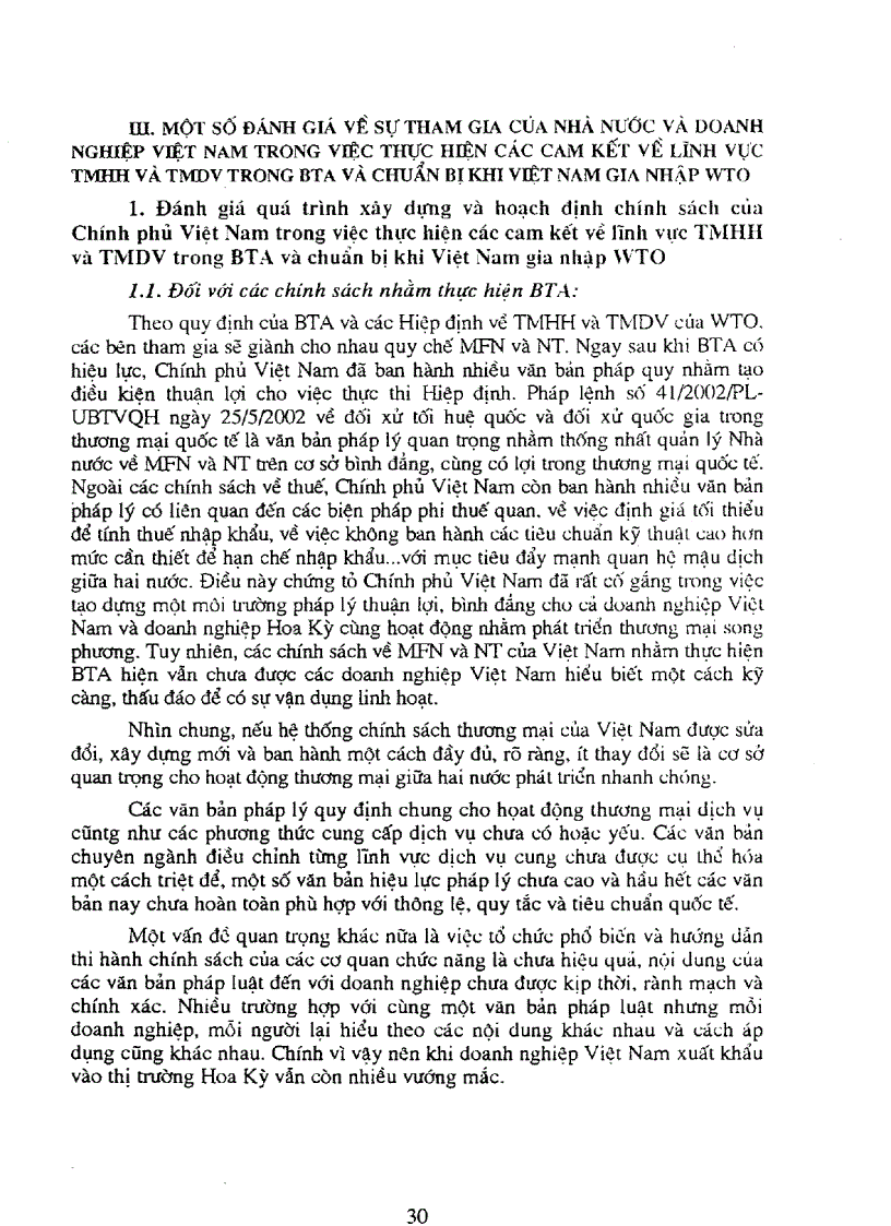 image for page Một số vấn đề chủ yếu cần xử lý khi thực hiện các cam kết trong hiệp định thương mại Việt Nam Hoa Kỳ và tiến trình tham gia WTO của Việt Nam