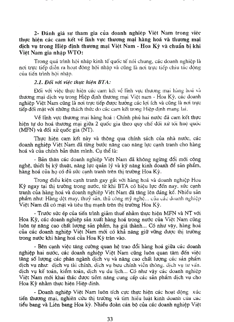 image for page Một số vấn đề chủ yếu cần xử lý khi thực hiện các cam kết trong hiệp định thương mại Việt Nam Hoa Kỳ và tiến trình tham gia WTO của Việt Nam