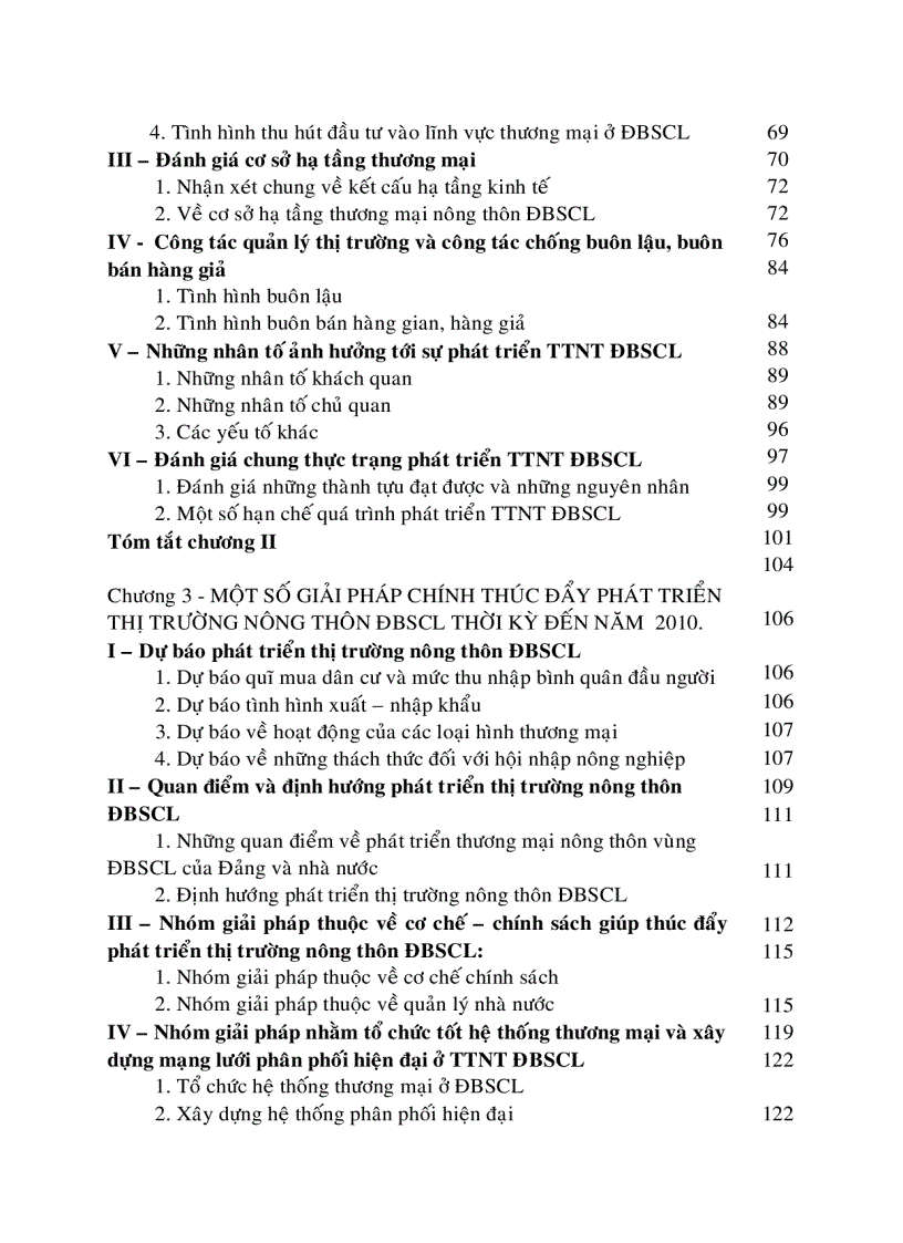 Một số giải pháp phát triển thị trường nông thôn vùng đồng bằng sông Cửu Long thời kỳ đến năm 2010