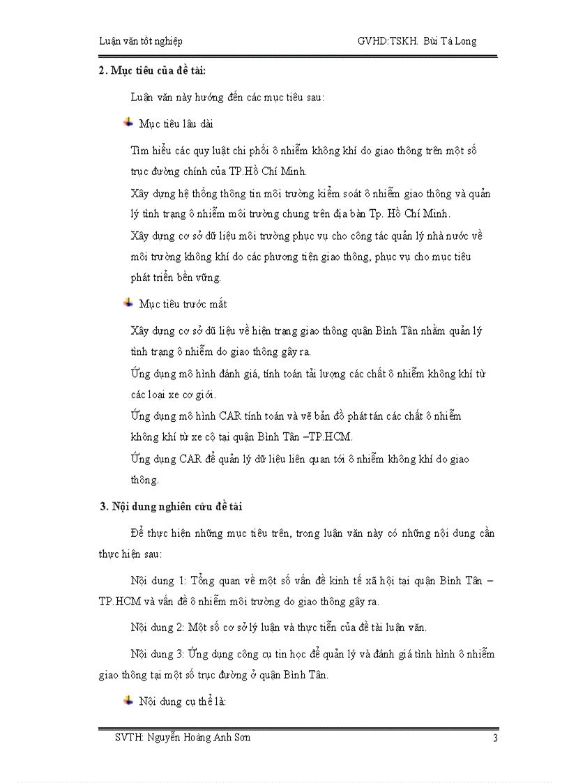image for page Ứng dụng phần mềm mô hình car đánh giá ô nhiễm không khí do giao thông trên địa bàn quận bình tân tp hcm