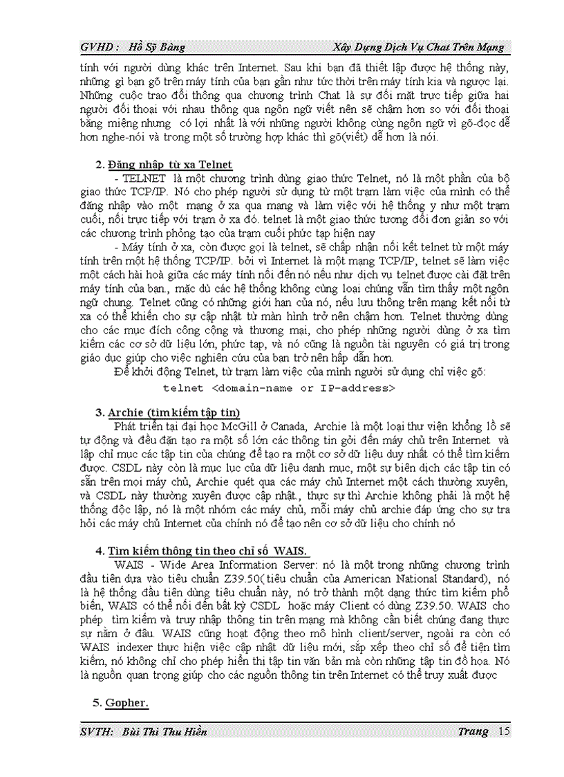 image for page Xây dựng dịch vụ Chat trên mạng Trường đại học bách khoa hà nội trường đại học thuỷ sản khoa công nghệ thông tin năm 2003 112 trang