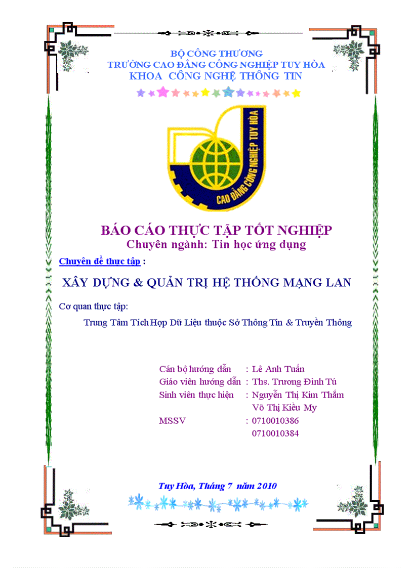 image for page Xây dựng quản trị hệ thống mạng lan tại Trung Tâm Tích Hợp Dữ Liệu thuộc Sở Thông Tin Truyền Thông