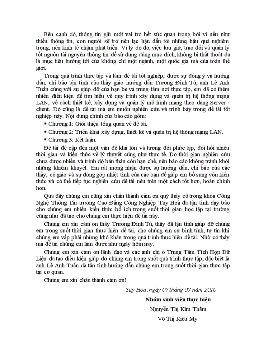 image for page Xây dựng quản trị hệ thống mạng lan tại Trung Tâm Tích Hợp Dữ Liệu thuộc Sở Thông Tin Truyền Thông