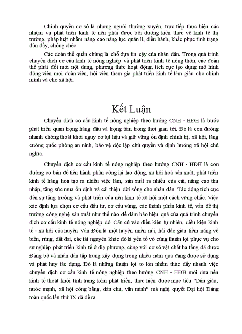 image for page Chuyển dịch cơ cấu kinh tế nông nghiệp ở huyện Vân Đồn tỉnh Quảng Ninh theo hướng CNH HĐH