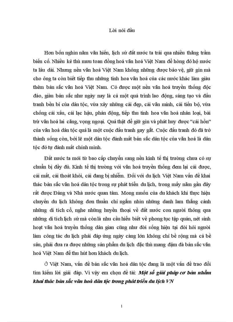 image for page Một số Giải pháp cơ bản nhằm khai thác bản sắc văn hóa dân tộc trong phát triển du lịch Việt Nam