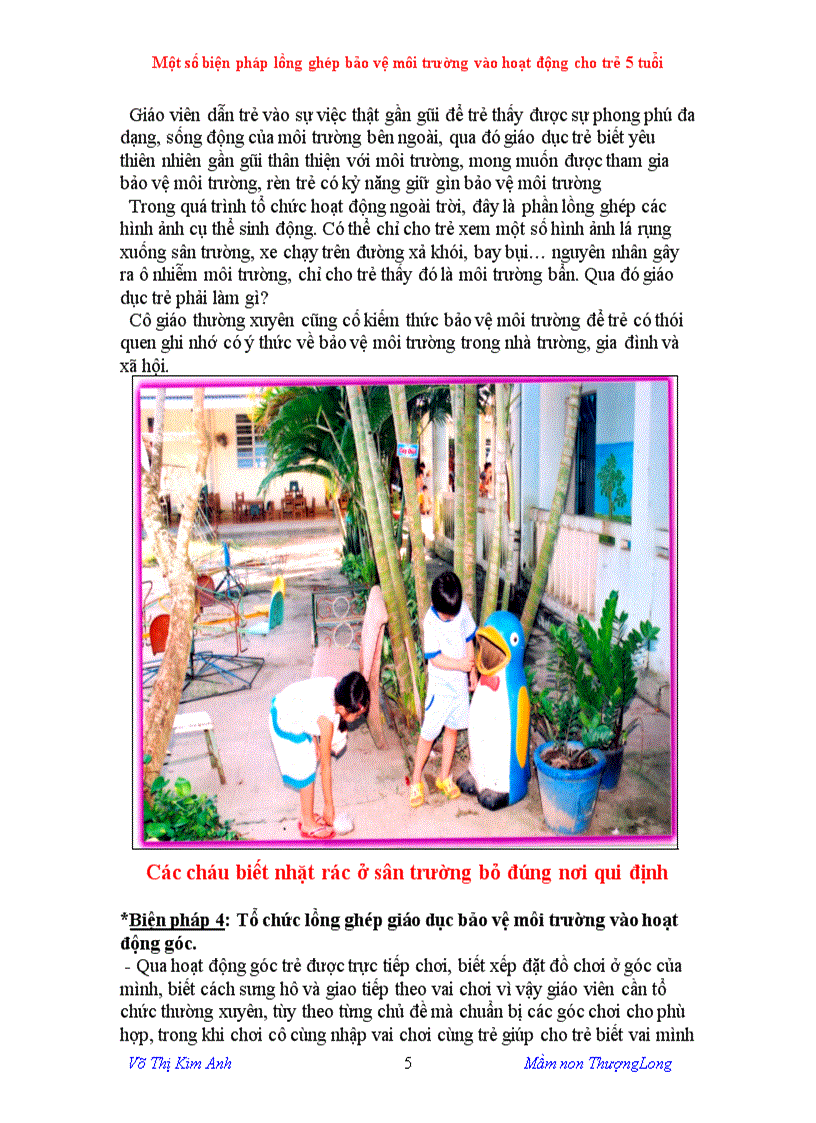 image for page Một số biện pháp lồng ghép bảo vệ môi trường vào các hoạt động cho trẻ 5 tuổi Đề nghị công nhận danh hiệu chiến sĩ thi đua cấp tỉnh