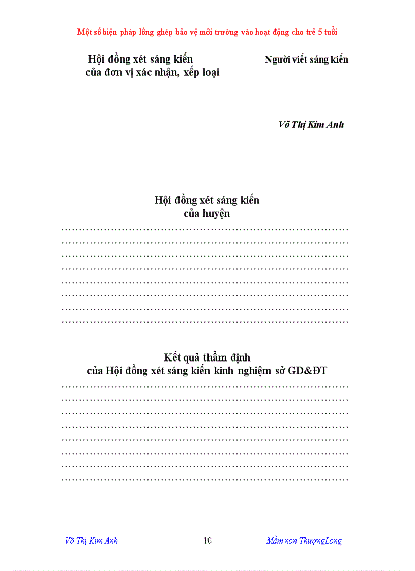 image for page Một số biện pháp lồng ghép bảo vệ môi trường vào các hoạt động cho trẻ 5 tuổi Đề nghị công nhận danh hiệu chiến sĩ thi đua cấp tỉnh
