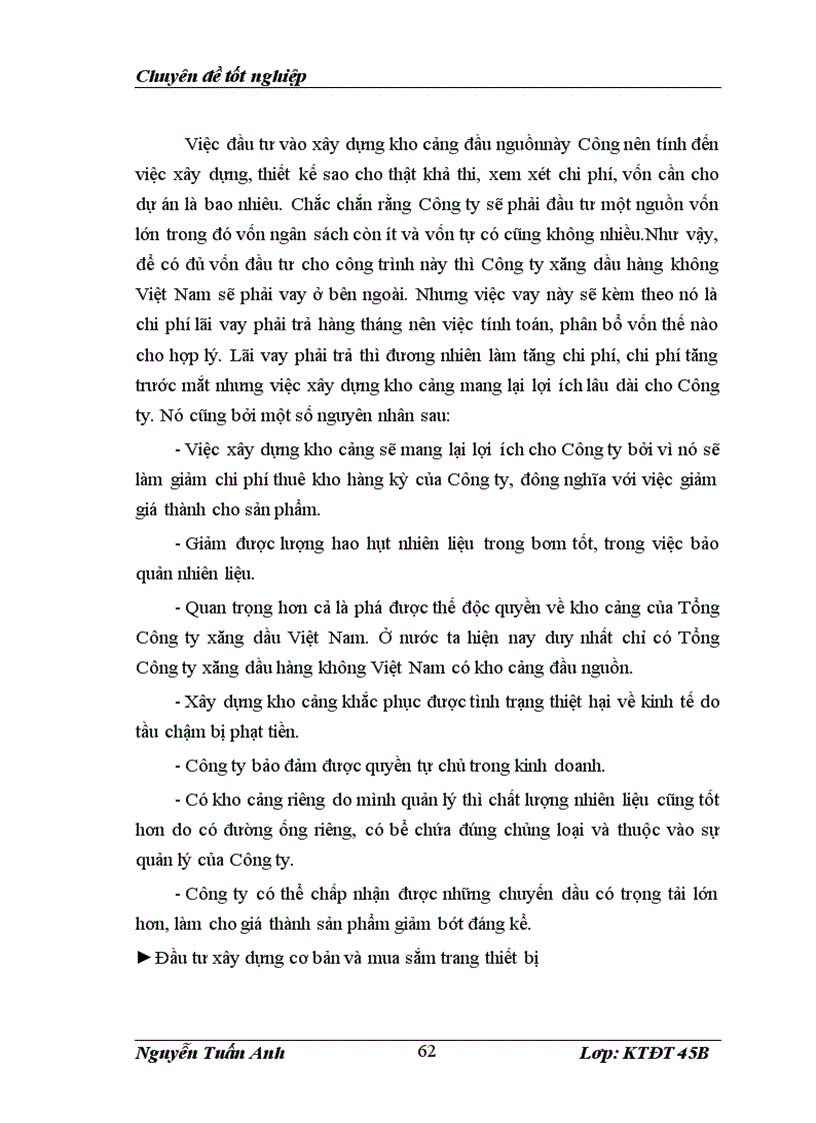 image for page Tăng cường đầu tư phát triển tại Công ty xăng dầu hàng không Việt Nam Thực trạng và giải pháp