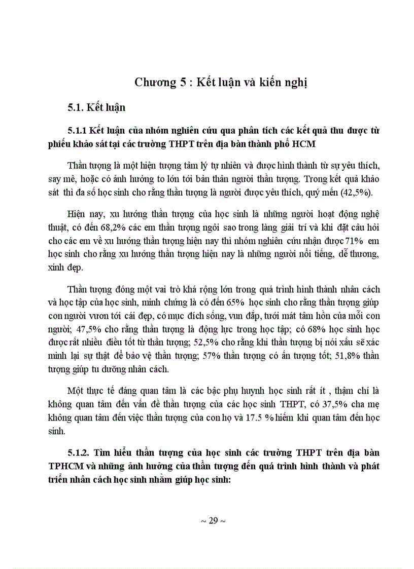 image for page Tìm hiểu thần tượng của học sinh trường thpt và những ảnh hưởng của thần tượng đến quá trình hình thành và phát triển nhân cách học sinh