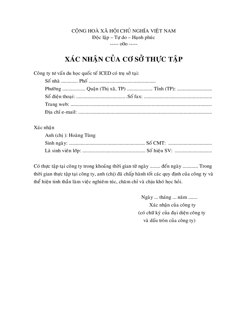 image for page BÁO CÁO THỰC TẬP TỐT NGHIỆP Tại Công ty tư vấn du học quốc tế ICED