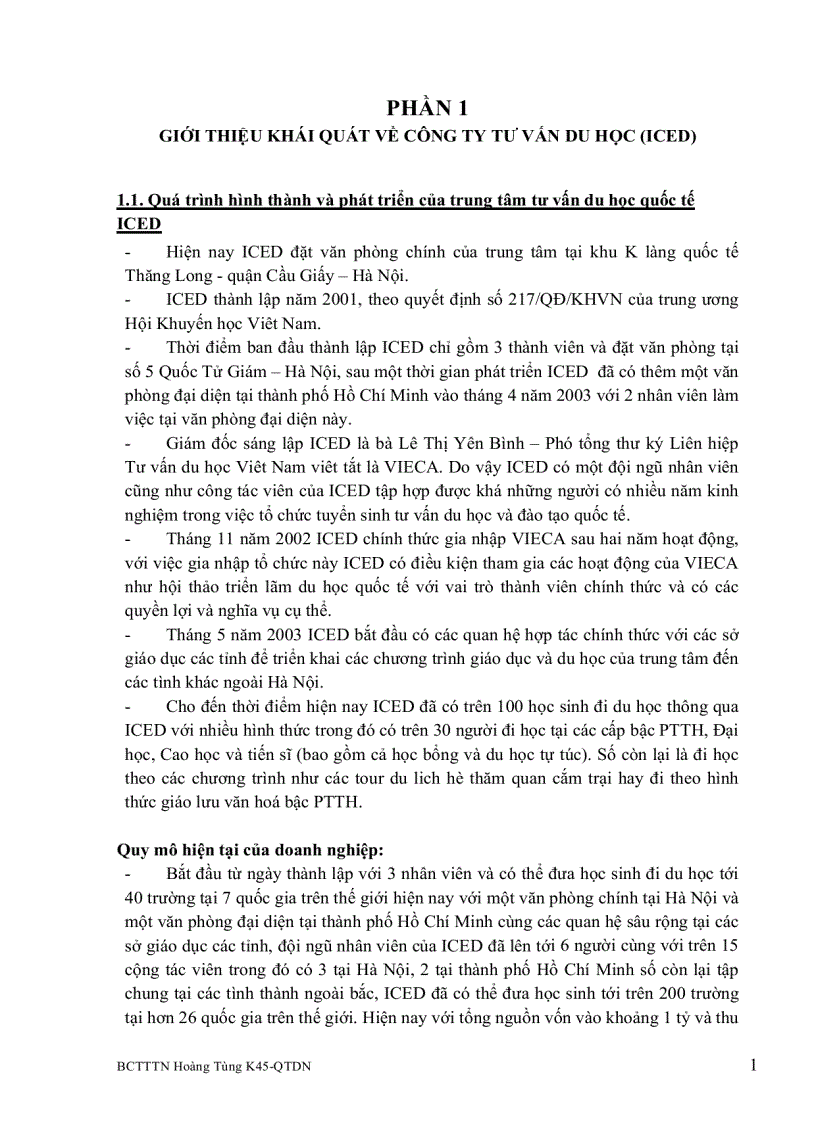 image for page BÁO CÁO THỰC TẬP TỐT NGHIỆP Tại Công ty tư vấn du học quốc tế ICED