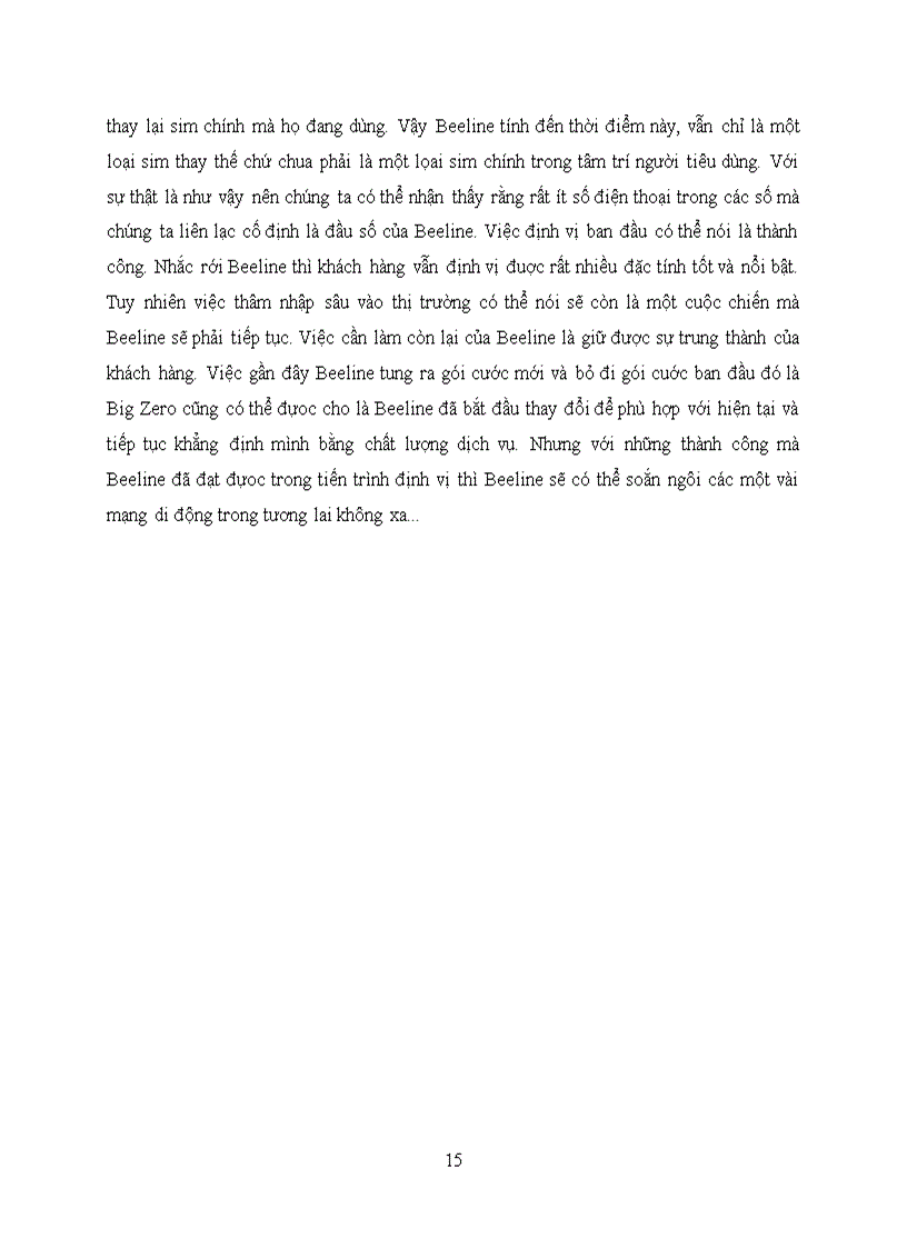 image for page Phân tích sự thành công chiến lược định vị thị trường của beeline việt nam