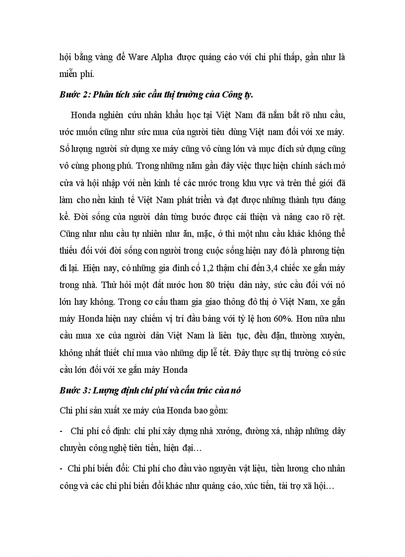 image for page Các bước định giá tại Công ty Honda Việt Nam