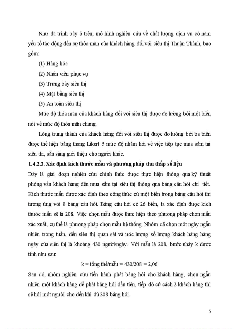 image for page Đánh giá chất lượng dịch vụ tại siêu thị thuận thành Huế