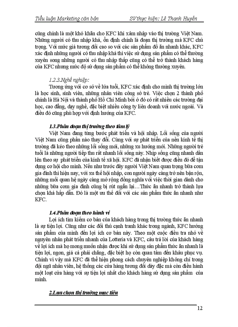 image for page Hoạt động phân đoạn thị trường lựa chọn thị trường mục tiêu từ đó định vị thị trường của KFC tại Việt Nam