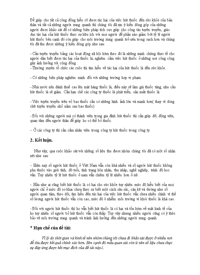 image for page Khảo sát ảnh hưởng của việc hút thuốc lá tới sức khỏe cộng đồng