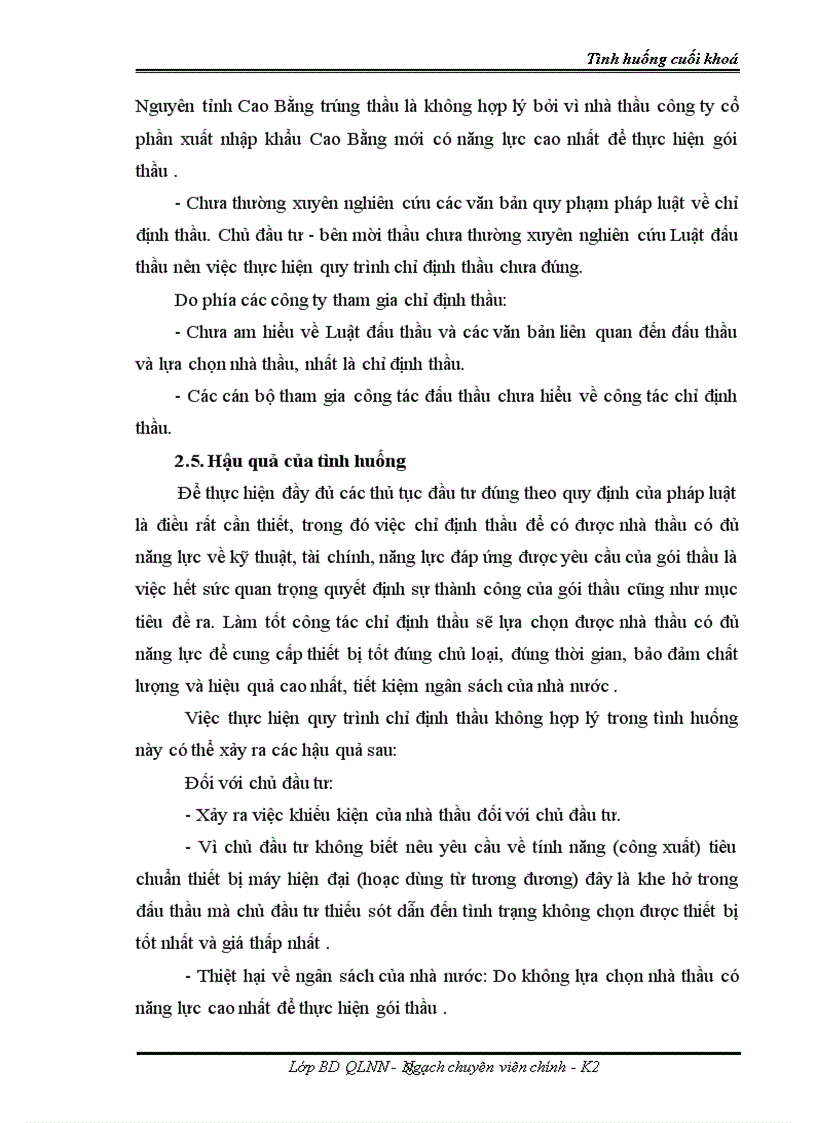 image for page Bài tập tình huống và đáp án Giải quyết sai phạm trong chỉ định thầu mua sắm thiết bị máy vi tính tại Sở giáo dục và Đào tạo tỉnh Cao Bằng