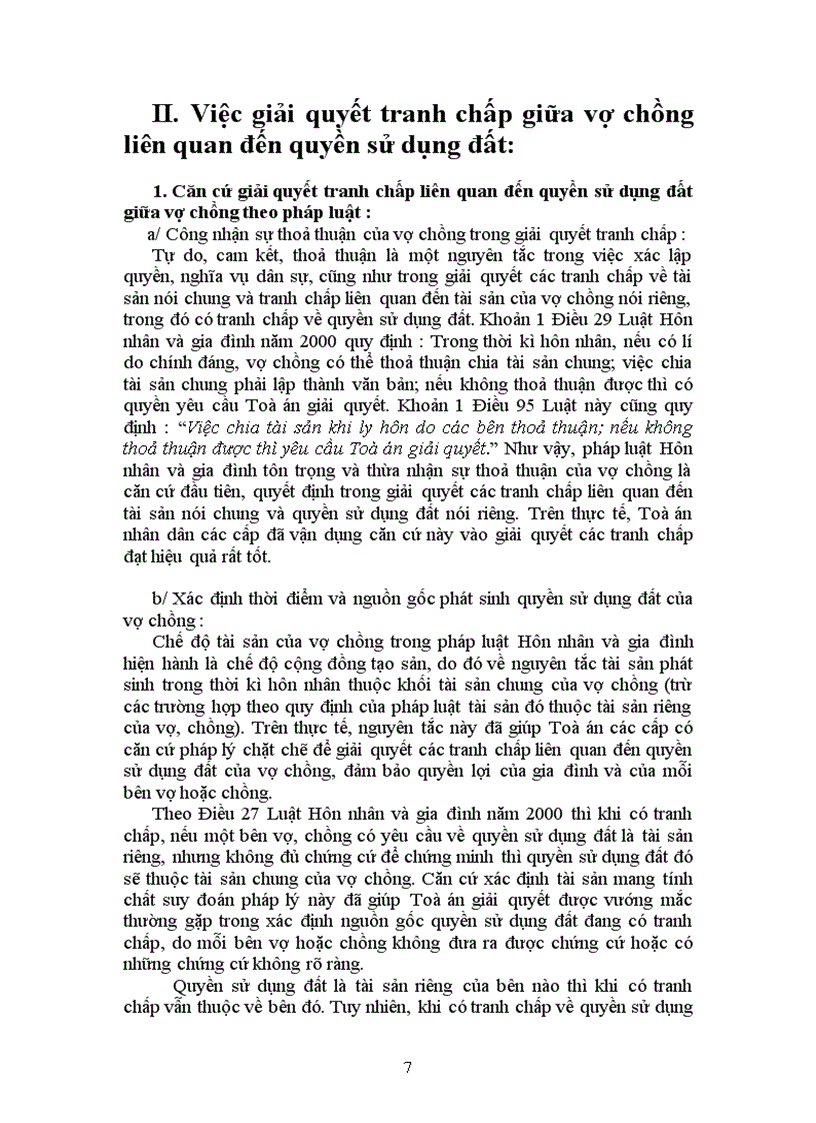 image for page Tiểu luận quyền sử dụng đất của vợ chồng và việc giải quyết các tranh chấp giữa vợ chồng liên quan đến quyền sử dụng đất