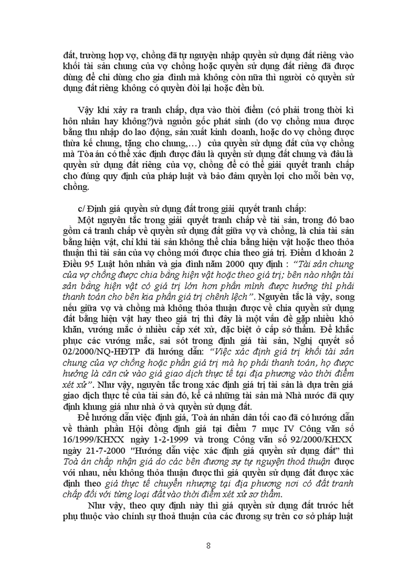 image for page Tiểu luận quyền sử dụng đất của vợ chồng và việc giải quyết các tranh chấp giữa vợ chồng liên quan đến quyền sử dụng đất