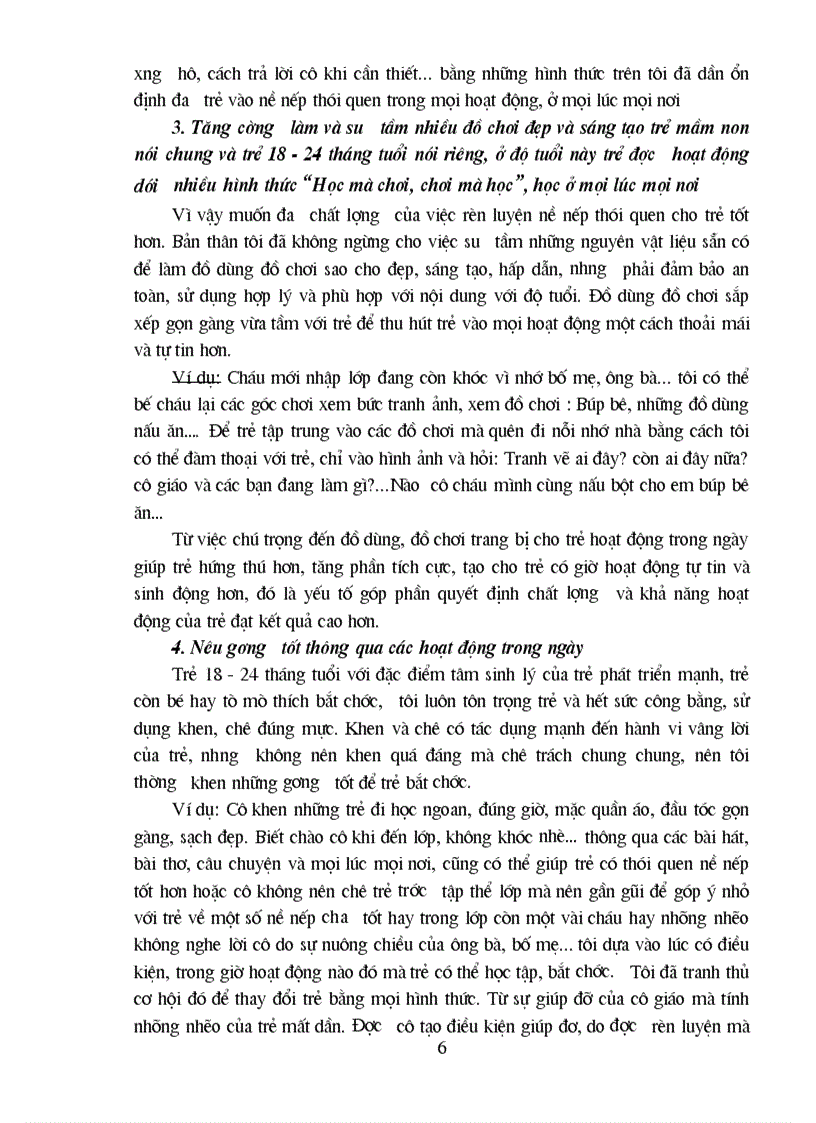 image for page Một số hình thức rèn luyện nề nếp thói quen ban đầu cho trẻ 18 24 tháng