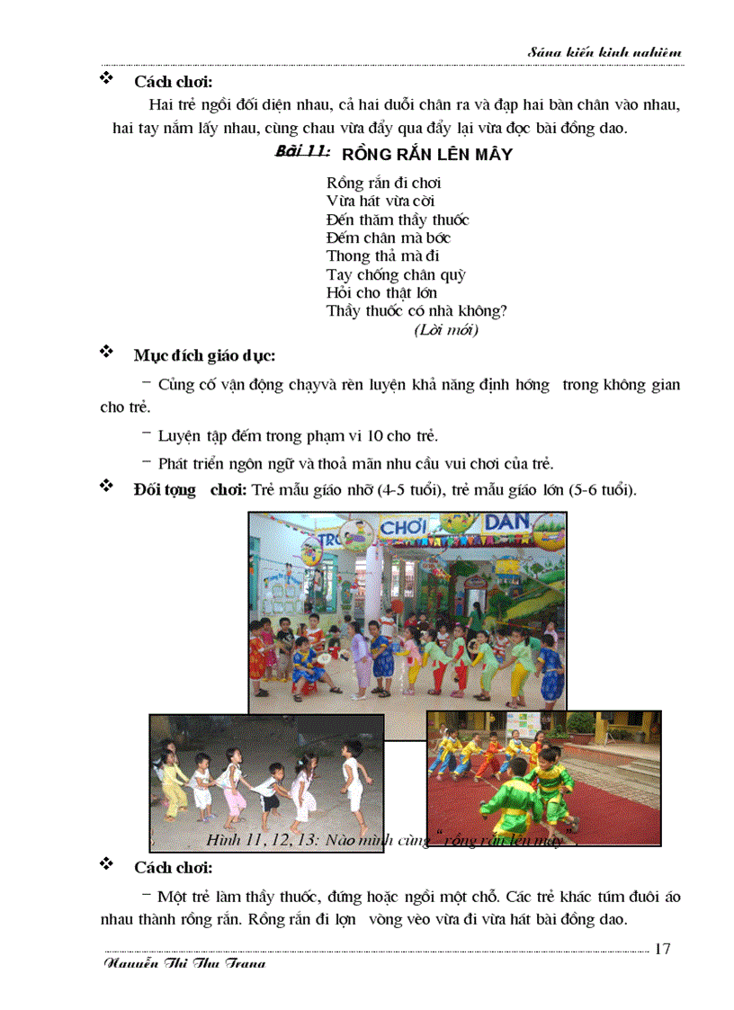 image for page Sưu tầm và viết lời mới cho một số bài đồng dao nhằm phục vụ cho giáo dục mầm non