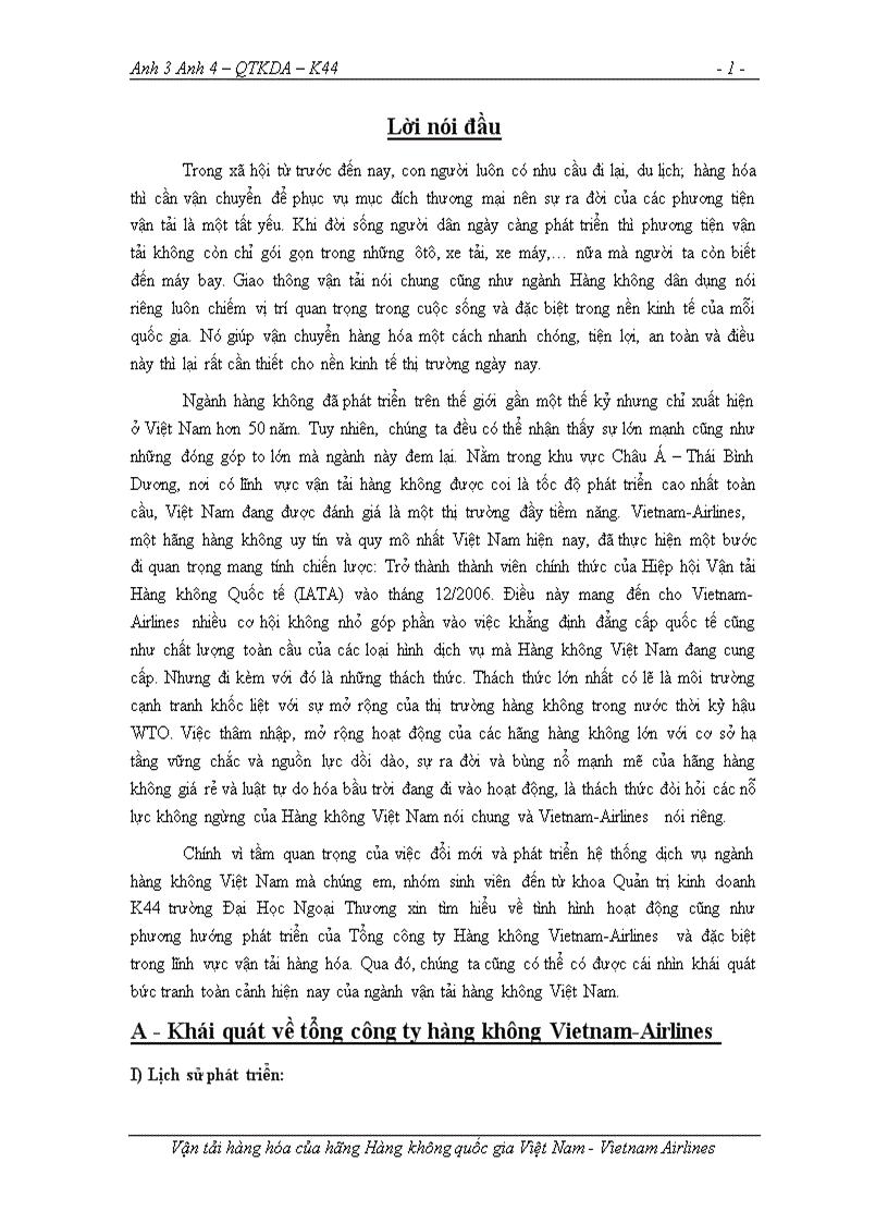 image for page Vận tải hàng hóa của hãng Hàng không quốc gia Việt Nam Vietnam Airlines