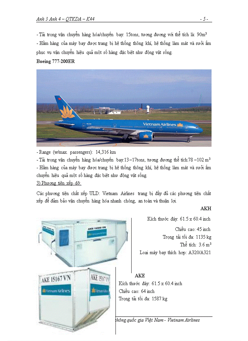 image for page Vận tải hàng hóa của hãng Hàng không quốc gia Việt Nam Vietnam Airlines