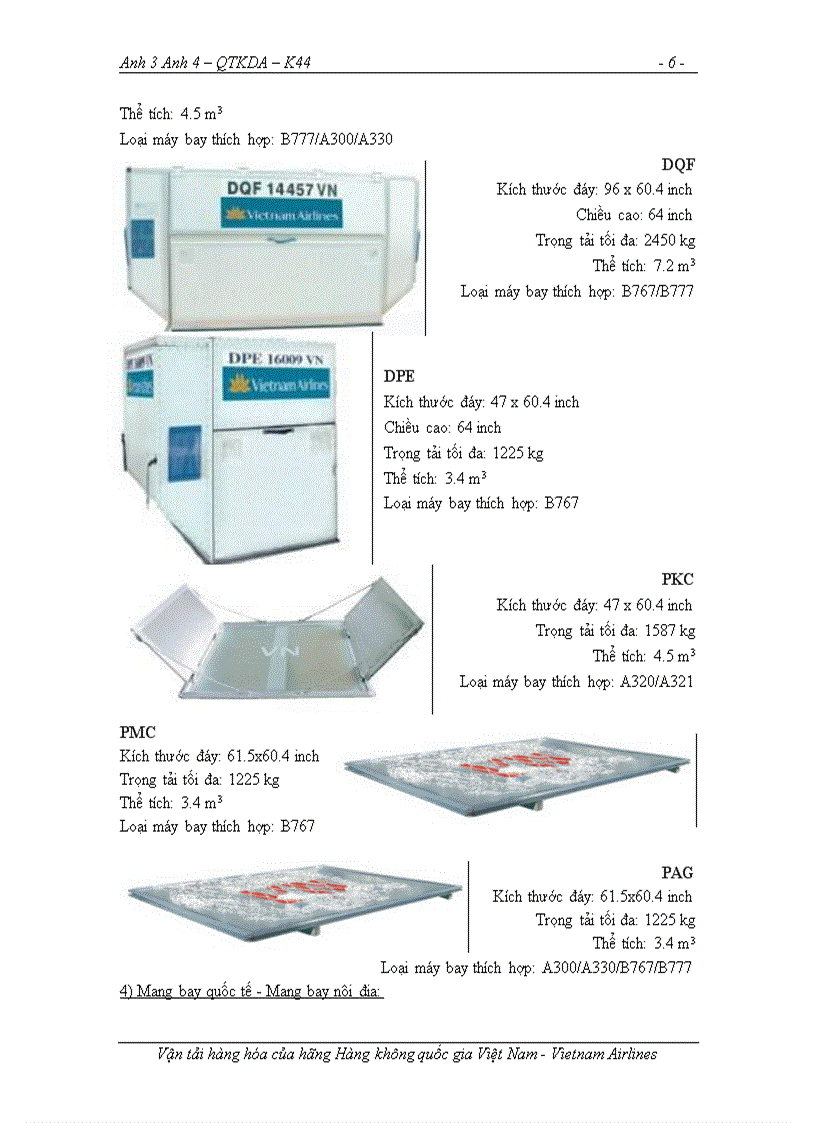 image for page Vận tải hàng hóa của hãng Hàng không quốc gia Việt Nam Vietnam Airlines