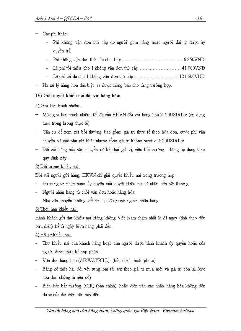 image for page Vận tải hàng hóa của hãng Hàng không quốc gia Việt Nam Vietnam Airlines