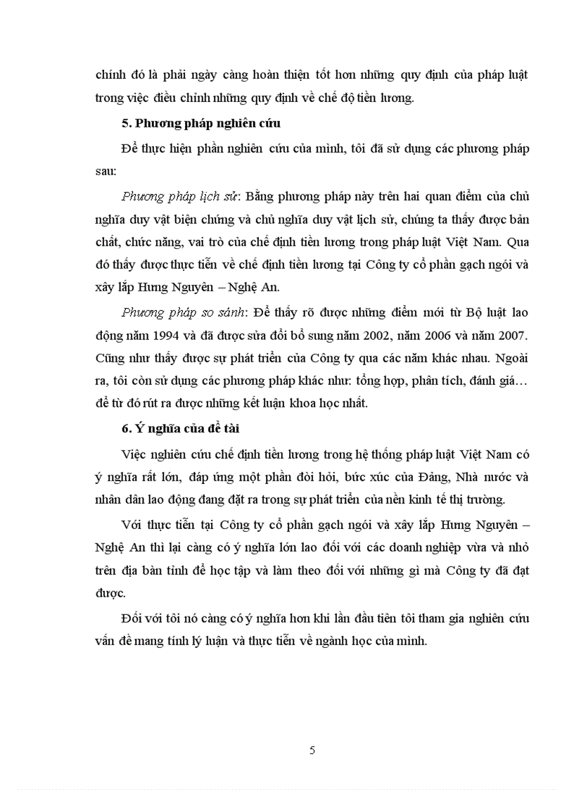 image for page Thực tiễn áp dụng các quy định pháp luật về chế độ tiền lương tại Công ty cổ phần gạch ngói và xây lắp Hưng Nguyên Nghệ An