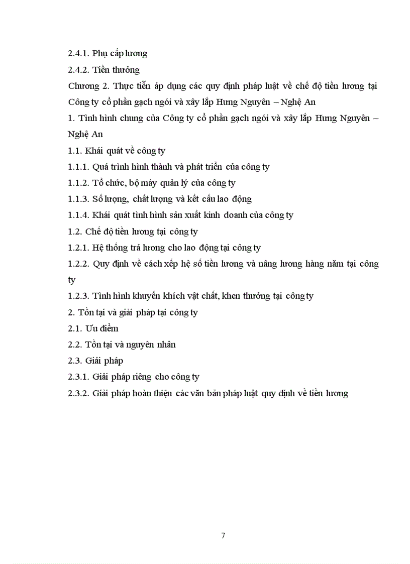 image for page Thực tiễn áp dụng các quy định pháp luật về chế độ tiền lương tại Công ty cổ phần gạch ngói và xây lắp Hưng Nguyên Nghệ An