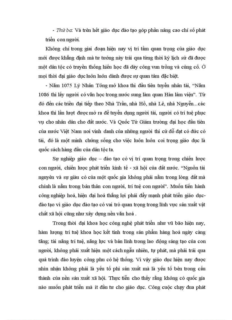 image for page Tiểu luận Giáo dục là quốc sách hàng đầu