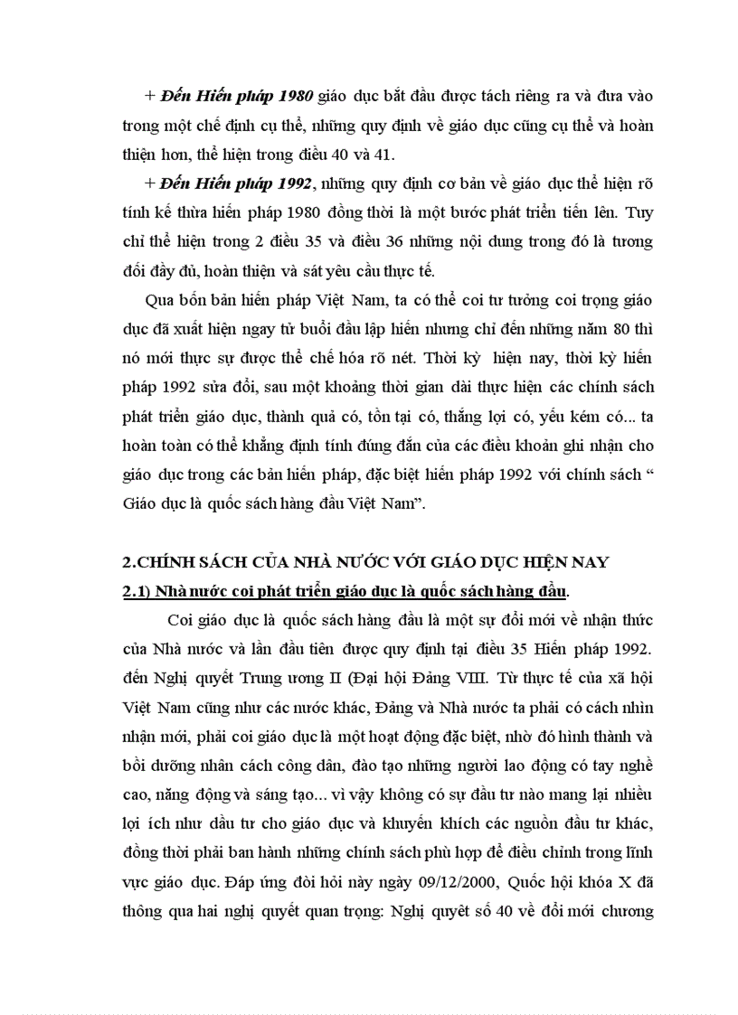 image for page Tiểu luận Giáo dục là quốc sách hàng đầu